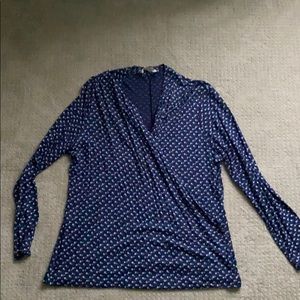 Boden long sleeve wrap blouse